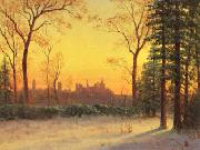 Albert Bierstadt View of the Parliament Buildings from the Grounds of Rideau Halls oil painting reproduction